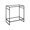ELITA INDUS Stelaż BLACK MATT do szafki 80 1S 168670/RE150800077160